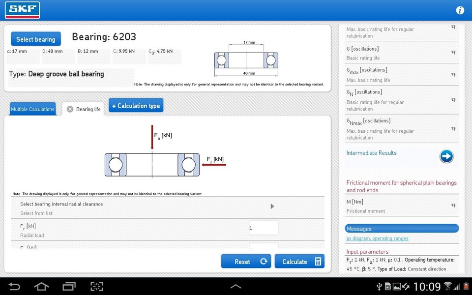 Bearing Calculator - Preview 2
