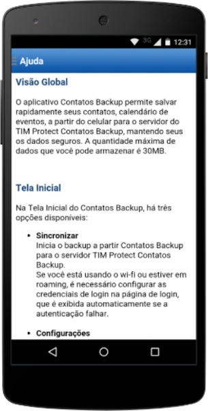 TIM Contatos Backup - Preview 1