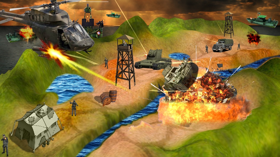 Gunship Air Helicopter War 3D - Preview 2