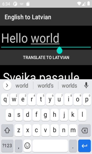 English to Latvian translator - Preview 2