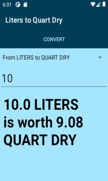 Liters to Quart Dry converter - Preview 4