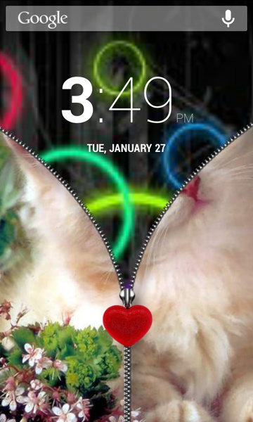 Kitten Zipper Screen Lock - Preview 4