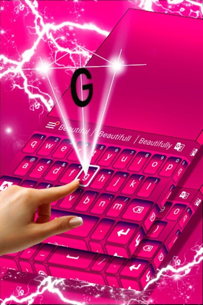 Keyboard Color Pink Theme - Preview 3