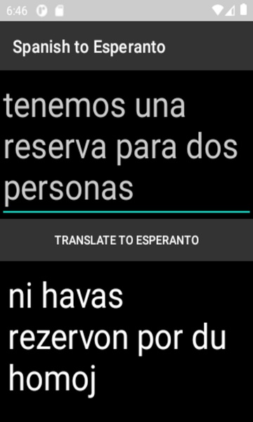 Spanish to Esperanto Translator - Preview 4