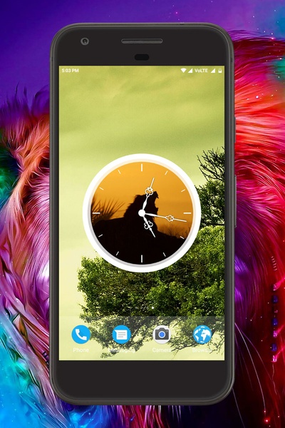 Lion Clock Live Wallpaper - Preview 3
