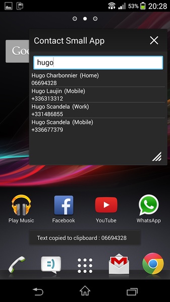 Contact Small App - Preview 1