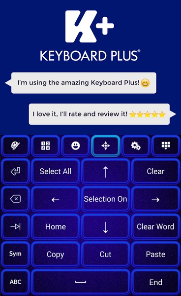 Neon Blue Keyboard - Preview 2