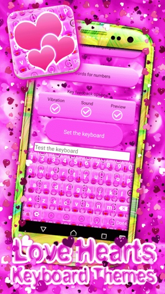 Love Hearts Keyboard Themes - Preview 6