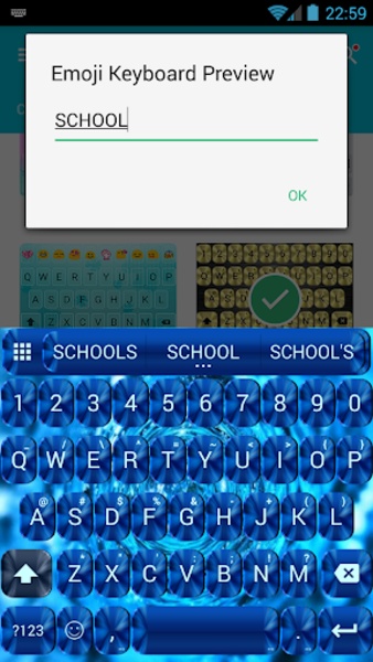 Theme Shading Blue for Emoji Keyboard - Preview 4