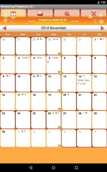 WomanLog Pregnancy Calendar - Preview 14