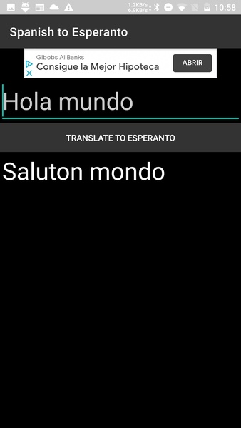 Spanish to Esperanto Translator - Preview 1