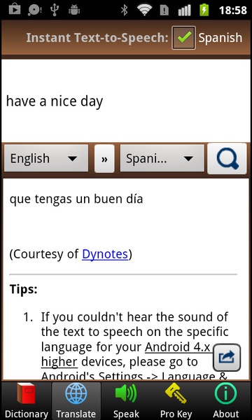 Multi Lang Dictionary + Translate + Speak - Preview 21
