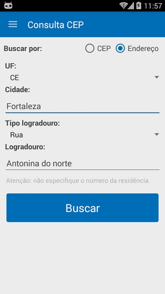 Consulta CEP - Preview 2