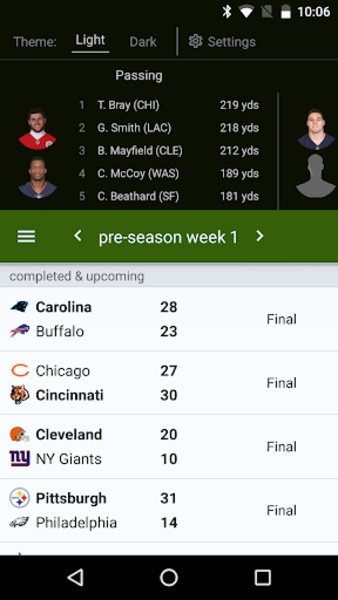 NFL Scores - Preview 11