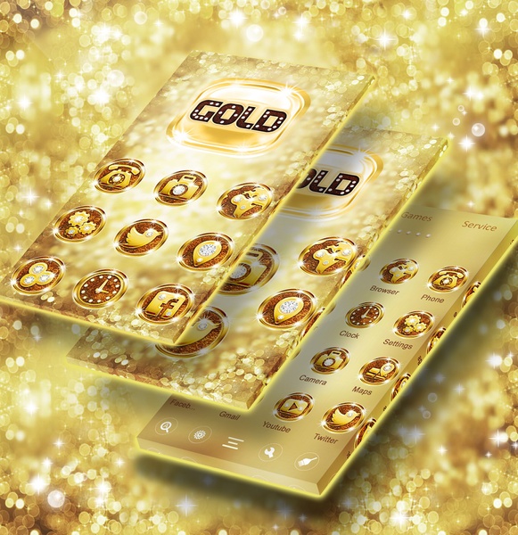Gold Glitter Go Launcher - Preview 4