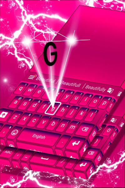 Keyboard Color Pink Theme - Preview 2