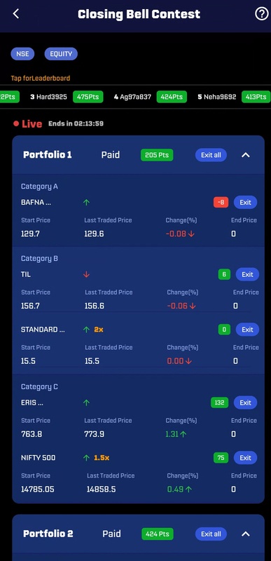 Rainmaker closing bell contest portfolio