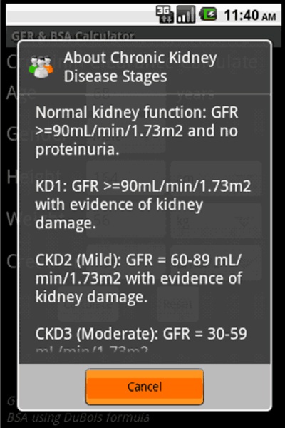 GFR & BSA Calculator - Preview 1