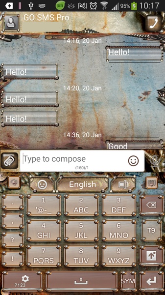 GO Keyboard Steampunk Theme - Preview 13