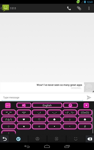 GO Keyboard Pink Glow - Preview 2