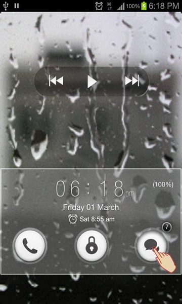 Rain Drops Go Locker Theme - Preview 1