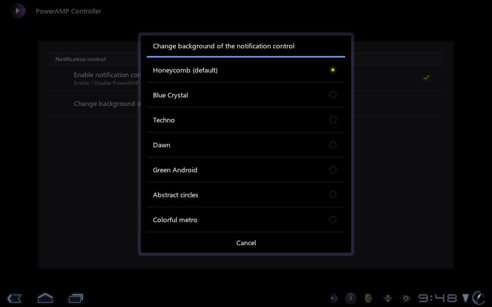 PowerAMP Status bar - Preview 1