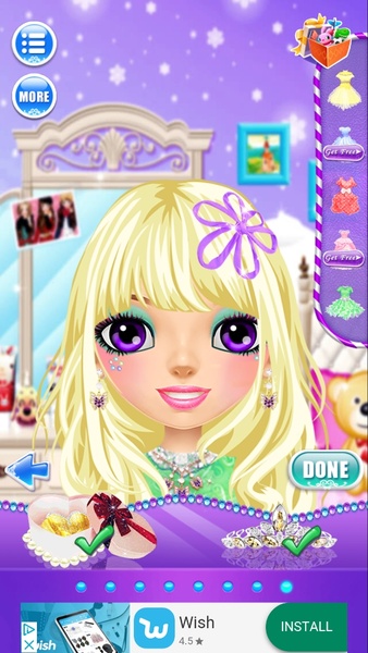 open lace back dress Magic Princess Salon: Spa, Makeup and Dress Up - Full Version