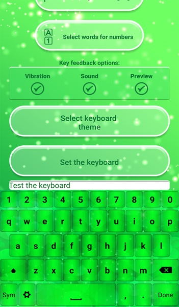 Neon Green Emoticon Keyboard - Preview 1