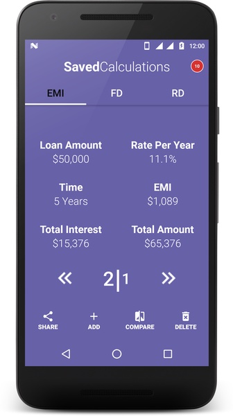 EMI Calculator + FD & RD - Preview 1