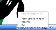 Send To Notepad screenshot 1