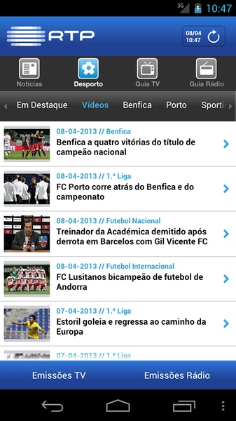 APP TV Desporto Grátis, TV Portugal Android.apk