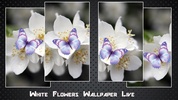 White Flowers Wallpaper Live screenshot 1