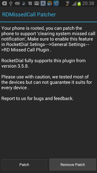RDMissedCall Patcher - Preview 1