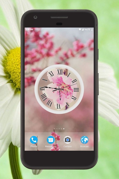 Flowers Clock Live Wallpaper - Preview 3
