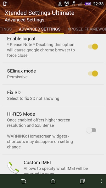 Xtended Settings - Preview 3