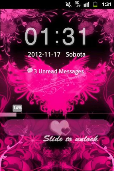 GO Locker Theme Pink Hearts - Preview 4