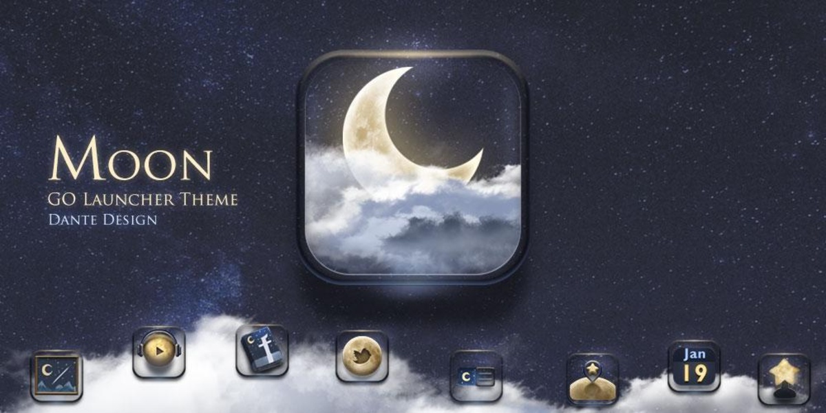 Moon GOLauncher EX Theme - Preview 1