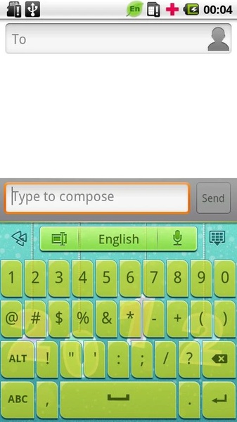 GO Keyboard Brisk2012 theme - Preview 1