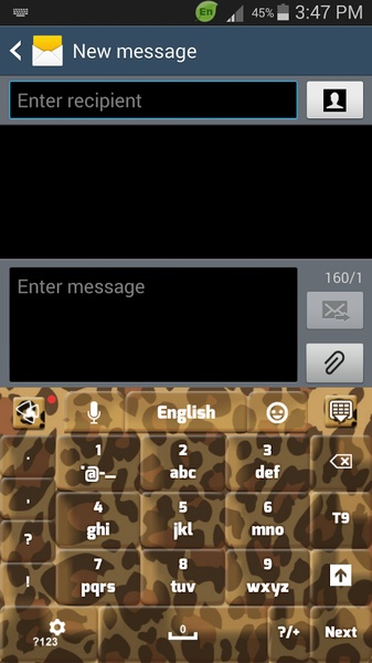 GO Keyboard Wild Leopard Theme - Preview 3