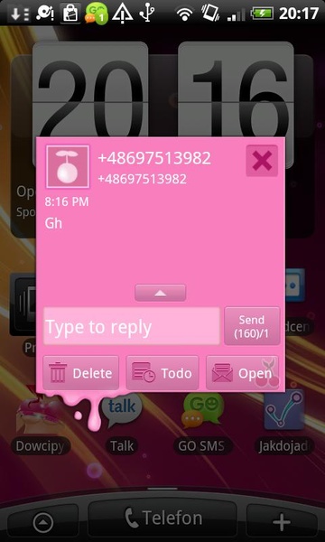 GO SMS Milkshake Theme - Preview 3