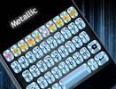 Theme Metallic Blue for Emoji Keyboard screenshot 1