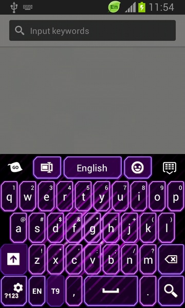 GO Keyboard Themes Purple Neon - Preview 6