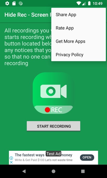 Hide Rec - Screen Recorder - Preview 1