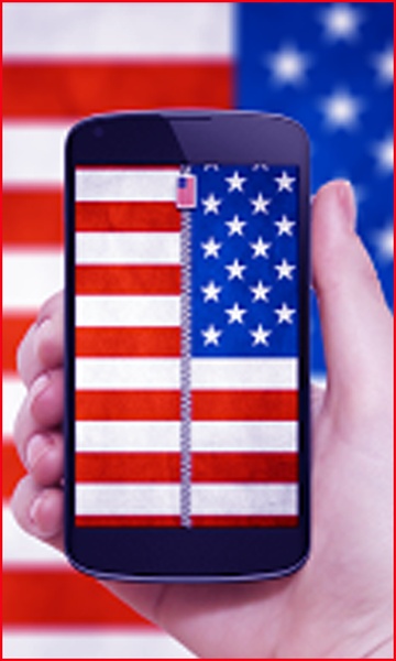 USA Flag Zipper Lock - Preview 1