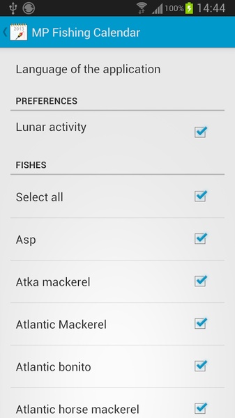 MP Fishing Calendar Lite - Preview 4