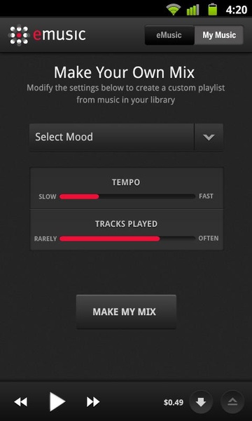 eMusic - Preview 4