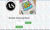 NUMBER guessing game screenshot 1