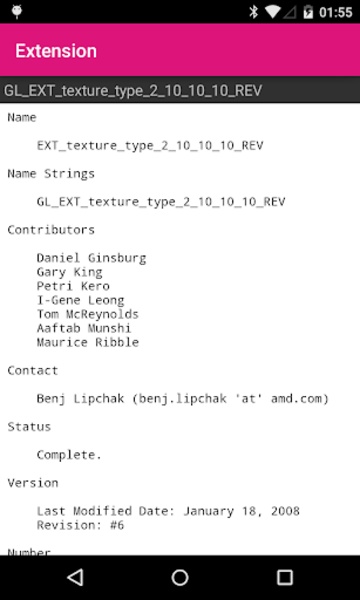 OpenGL Extensions Viewer - Preview 4