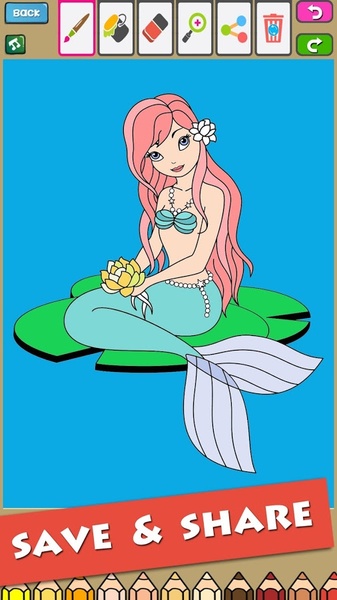Mermaid Coloring - Preview 1