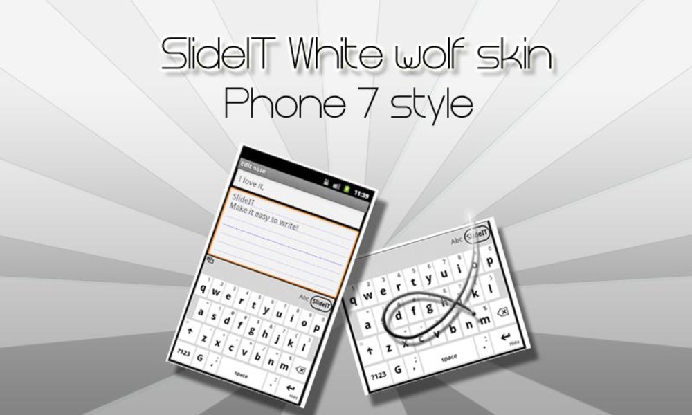 SlideIT White wolf skin - Preview 4